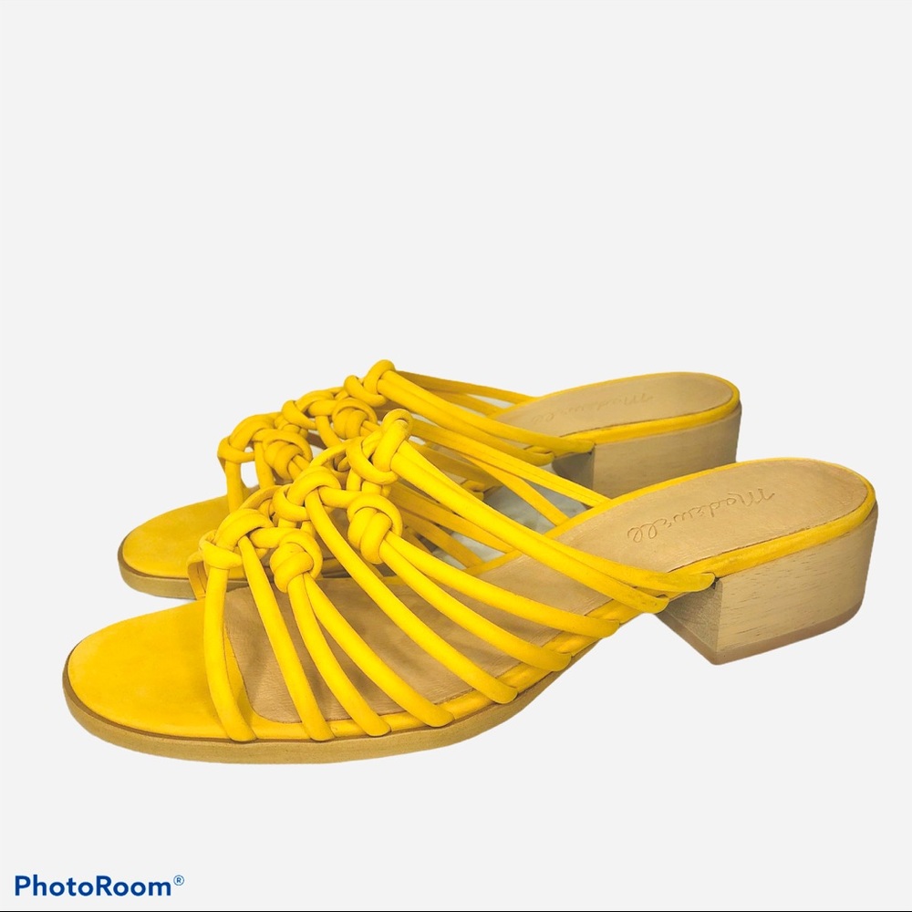Madewell The Dakota Sandal Yellow Mustard Size 8